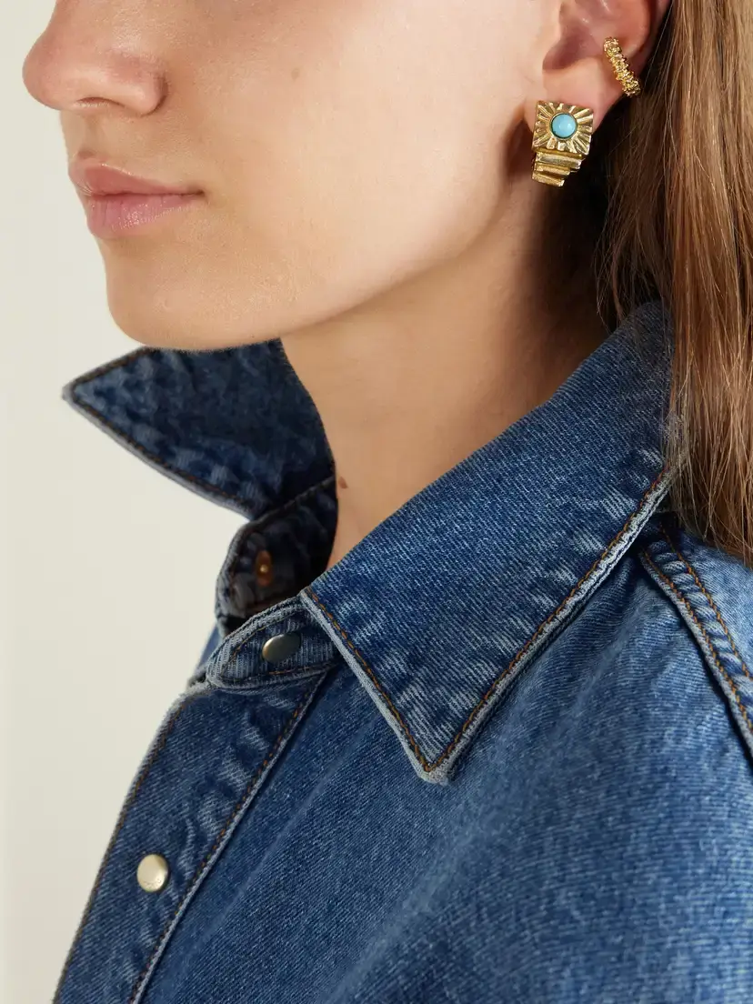 PAOLA SIGHINOLFI Kabala 18-karat Gold-plated Pewter Turquoise Ring | Thumbnail 2 PAOLA SIGHINOLFI Kabala 18-karat Gold-plated Pewter Turquoise Ring | Thumbnail 2