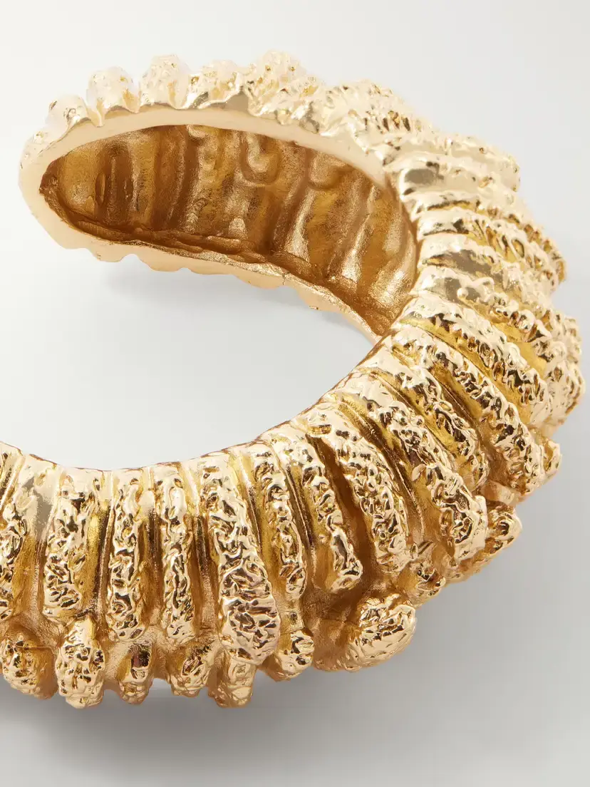 PAOLA SIGHINOLFI Bosco Textured 18-karat Gold-plated Pewter Bracelet | Thumbnail 4 PAOLA SIGHINOLFI Bosco Textured 18-karat Gold-plated Pewter Bracelet | Thumbnail 4