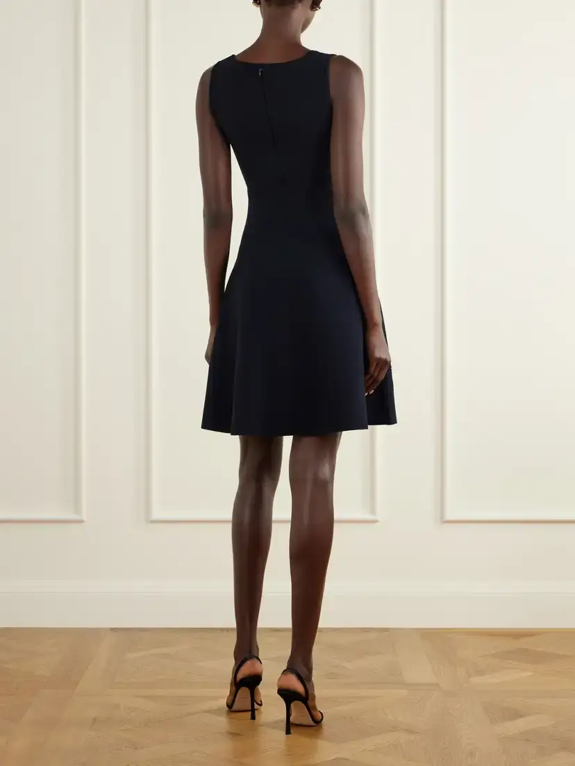 Oscar de la Renta Laser-cut Embroidered Knitted Mini Dress | Thumbnail 3 Oscar de la Renta Laser-cut Embroidered Knitted Mini Dress | Thumbnail 3