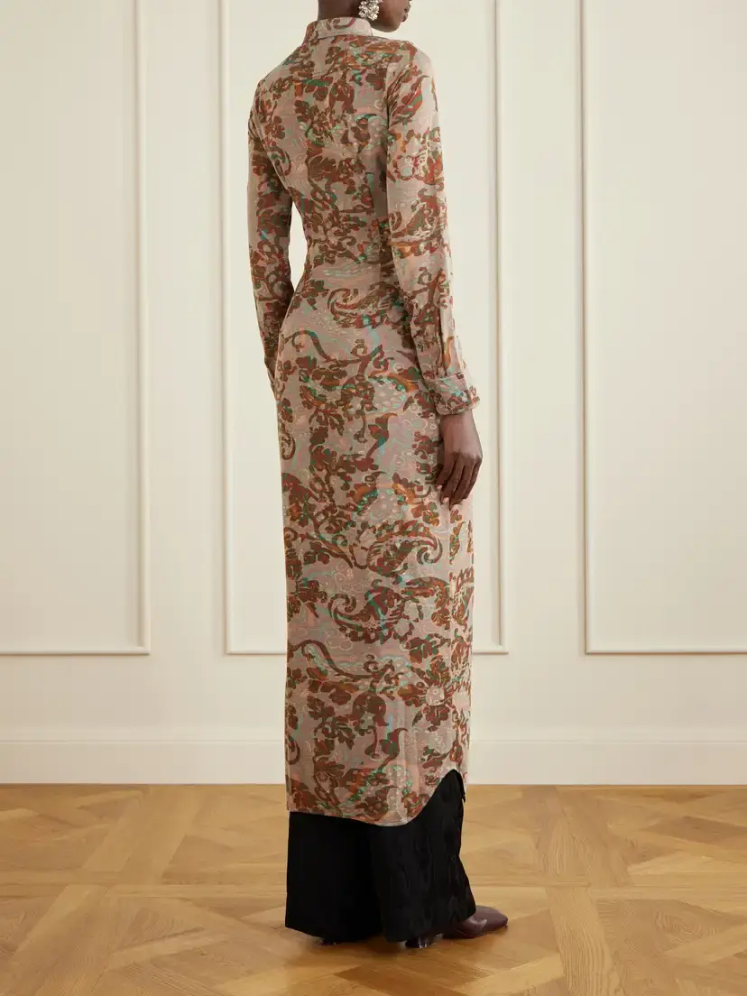 Dries Van Noten Printed Jersey Maxi Dress | Thumbnail 4 Dries Van Noten Printed Jersey Maxi Dress | Thumbnail 4