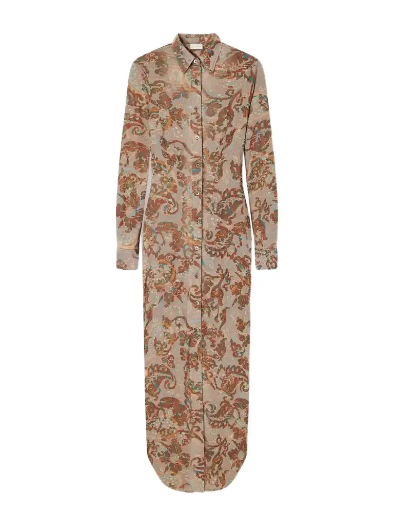Dries Van Noten Printed Jersey Maxi Dress | Image 1 Dries Van Noten Printed Jersey Maxi Dress | Image 1