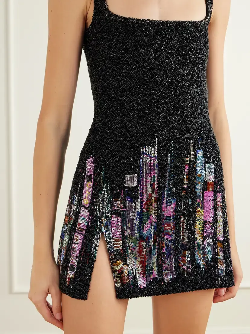 Clio Peppiatt Tokyo Embellished Stretch-mesh Mini Dress | Thumbnail 4 Clio Peppiatt Tokyo Embellished Stretch-mesh Mini Dress | Thumbnail 4