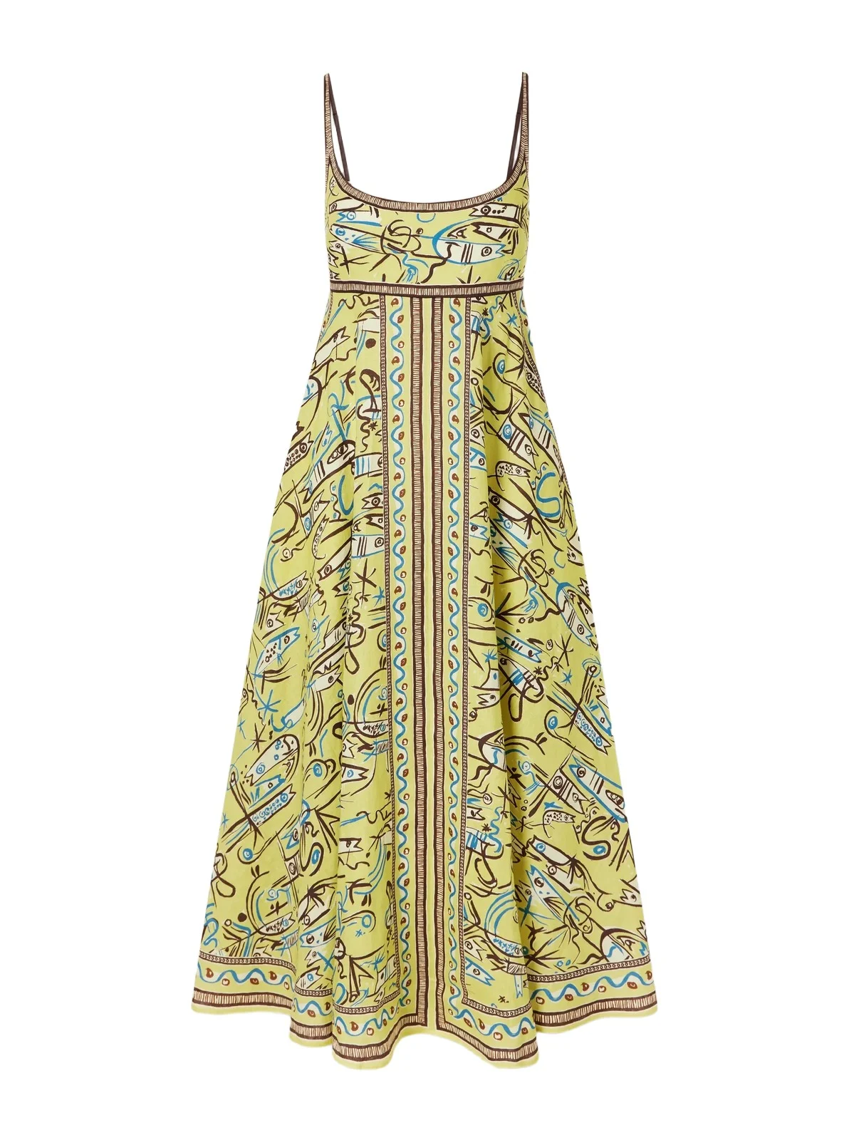 Fish Sticks Printed Linen Midi Dress Fish Sticks Printed Linen Midi Dress