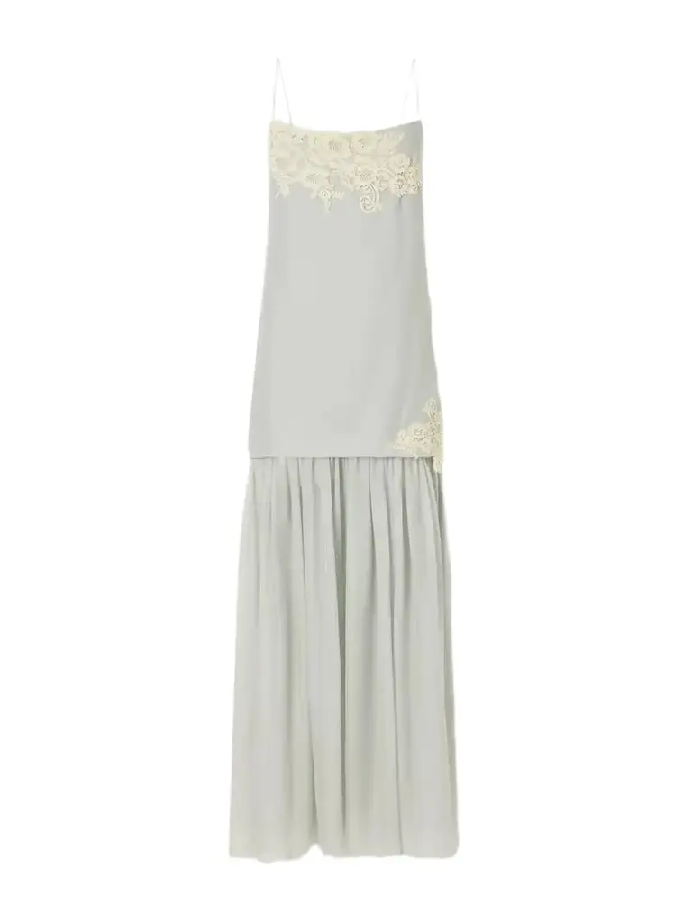 SIR. Noria Lace-trimmed Silk Crepe De Chine Maxi Dress | Image 1 SIR. Noria Lace-trimmed Silk Crepe De Chine Maxi Dress | Image 1