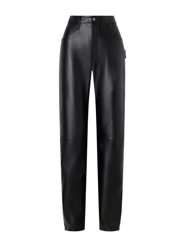 Altuzarra Mills Leather Straight-leg Pants