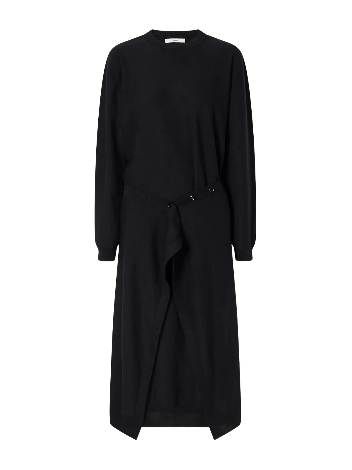 Buttoned Wool-blend Knitted Midi Dress Buttoned Wool-blend Knitted Midi Dress
