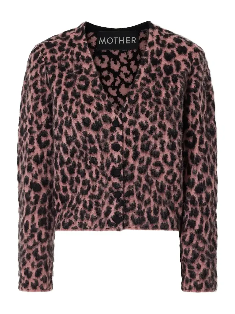 Mother The Baby Peek-a-boo Animal-printed Mohair And Wool-blend Brushed Cardigan | Image 1 Mother The Baby Peek-a-boo Animal-printed Mohair And Wool-blend Brushed Cardigan | Image 1