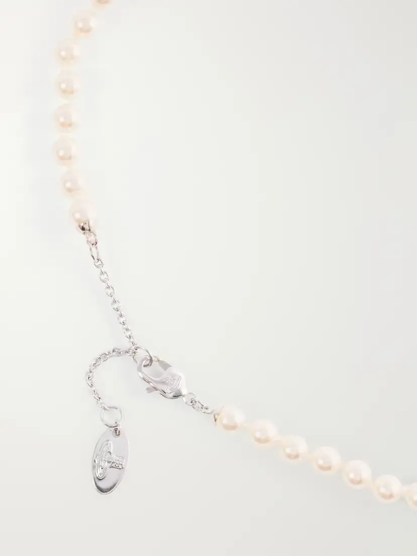 Vivienne Westwood Olympia Platinum-tone Crystal And Pearl Necklace | Thumbnail 3