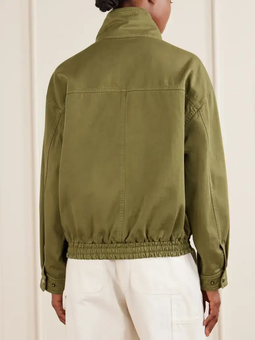 Nili Lotan Klaire Cotton Shell Blouson Jacket | Thumbnail 4 Nili Lotan Klaire Cotton Shell Blouson Jacket | Thumbnail 4