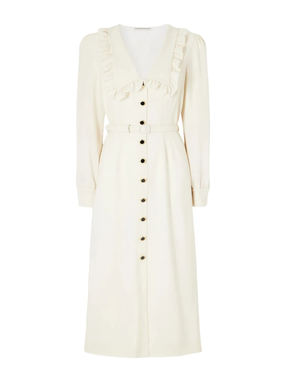 Belted Virgin Wool-crepe Midi Dress