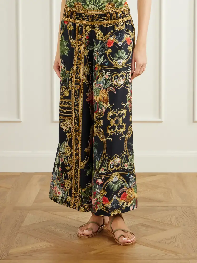 Camilla Cropped Printed Wide-leg Pants | Thumbnail 3 Camilla Cropped Printed Wide-leg Pants | Thumbnail 3