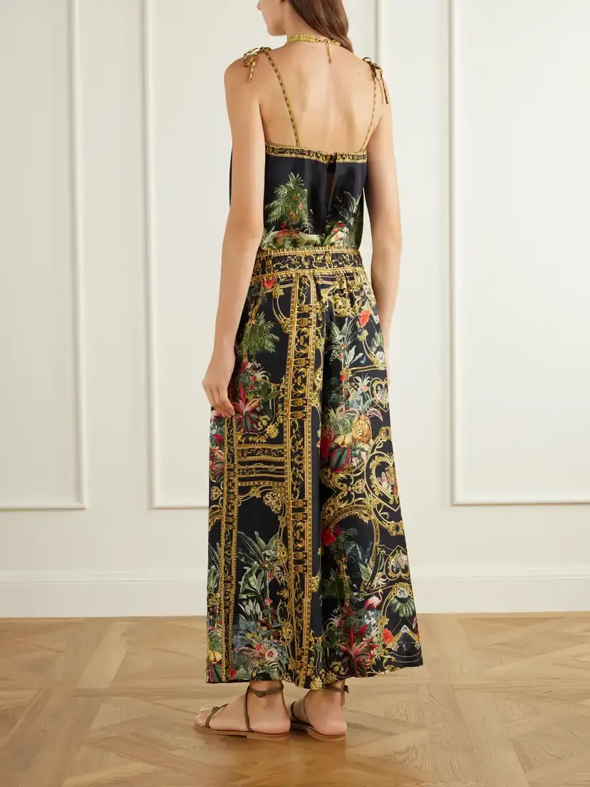 Camilla Cropped Printed Wide-leg Pants | Thumbnail 4 Camilla Cropped Printed Wide-leg Pants | Thumbnail 4