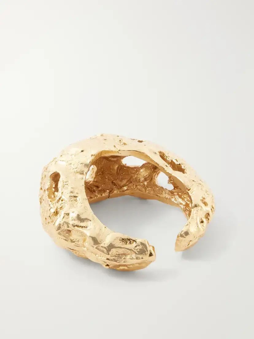 PAOLA SIGHINOLFI Galia Textured 18-karat Gold-plated Pewter Ring | Thumbnail 3 PAOLA SIGHINOLFI Galia Textured 18-karat Gold-plated Pewter Ring | Thumbnail 3