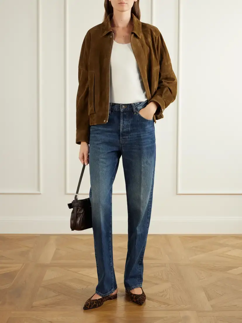 Frame + Sotheby's The Sotheby's Vertical High-rise Straight-leg Jeans | Thumbnail 2 Frame + Sotheby's The Sotheby's Vertical High-rise Straight-leg Jeans | Thumbnail 2