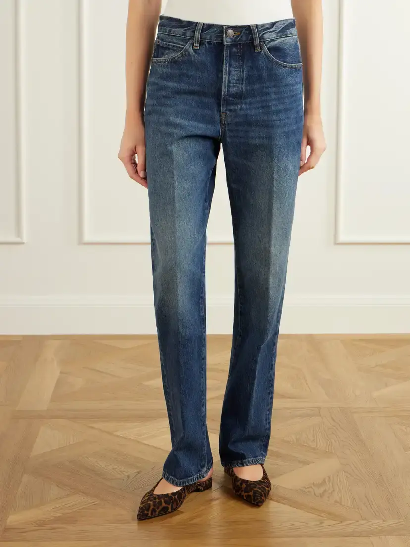 Frame + Sotheby's The Sotheby's Vertical High-rise Straight-leg Jeans | Thumbnail 3 Frame + Sotheby's The Sotheby's Vertical High-rise Straight-leg Jeans | Thumbnail 3