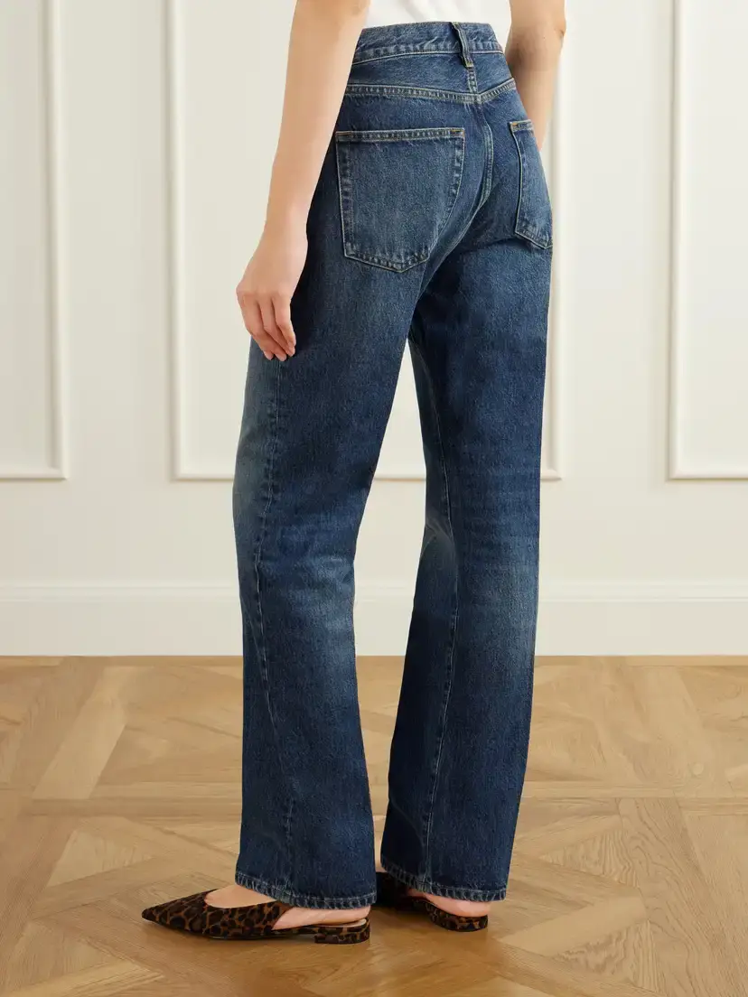 Frame + Sotheby's The Sotheby's Vertical High-rise Straight-leg Jeans | Thumbnail 4 Frame + Sotheby's The Sotheby's Vertical High-rise Straight-leg Jeans | Thumbnail 4