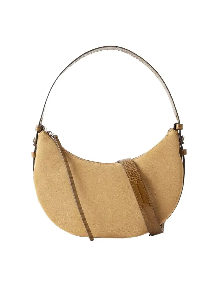 Tory Burch Romy Leather-trimmed Suede Shoulder Bag | Image 1 Tory Burch Romy Leather-trimmed Suede Shoulder Bag | Image 1