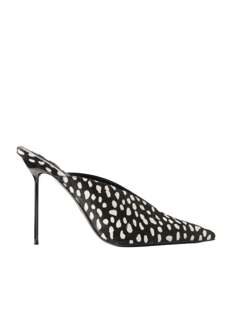Paris Texas Lidia 105 Printed Calf Hair Mules | Image 1 Paris Texas Lidia 105 Printed Calf Hair Mules | Image 1