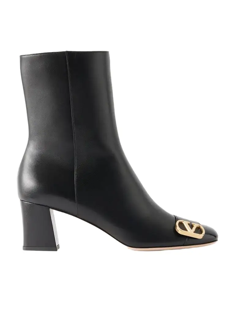 Valentino Garavani Veeside 60 Vlogo-embellished Leather Ankle Boots