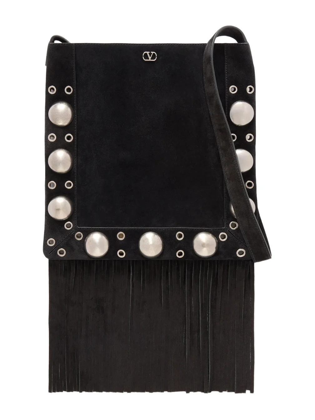 Nellcote Medium Fringed Studded Suede Shoulder Bag Nellcote Medium Fringed Studded Suede Shoulder Bag