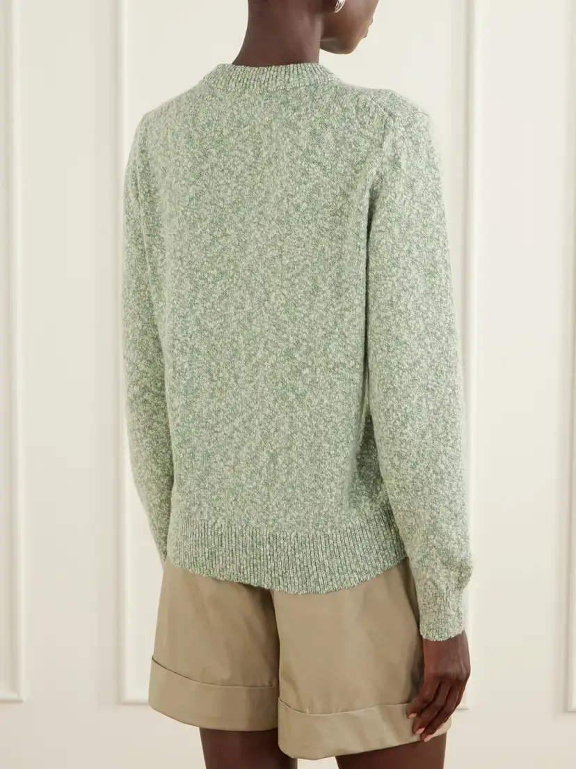 Purdey Mélange Wool And Cotton-blend Sweater | Thumbnail 4 Purdey Mélange Wool And Cotton-blend Sweater | Thumbnail 4