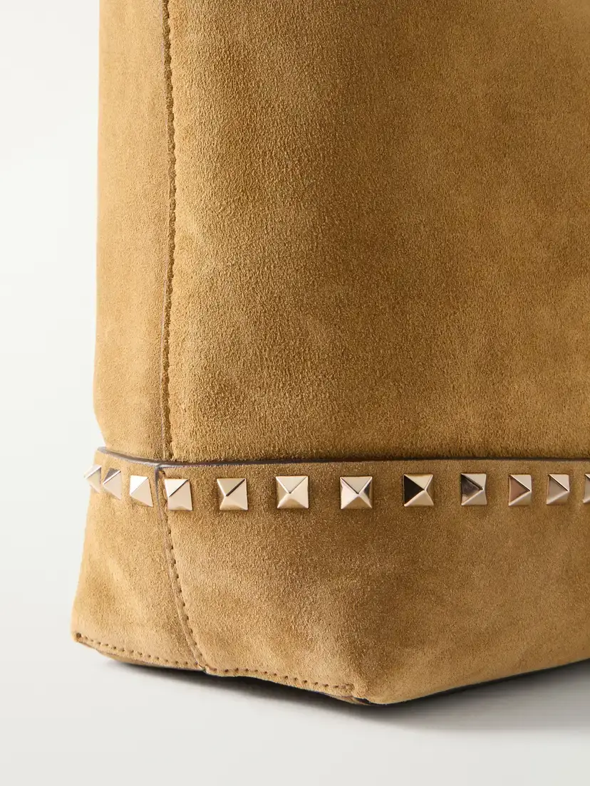Valentino Garavani Rockstud Medium Suede Tote | Thumbnail 5 Valentino Garavani Rockstud Medium Suede Tote | Thumbnail 5