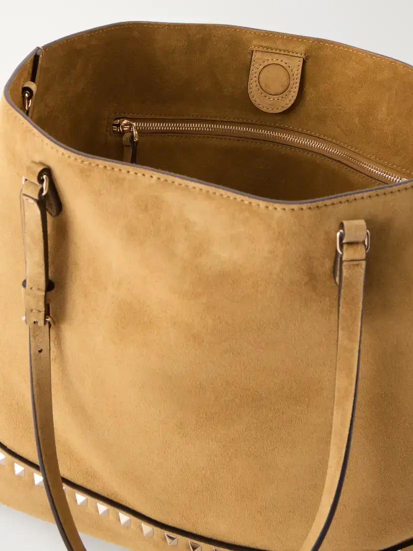 Valentino Garavani Rockstud Medium Suede Tote | Thumbnail 6 Valentino Garavani Rockstud Medium Suede Tote | Thumbnail 6