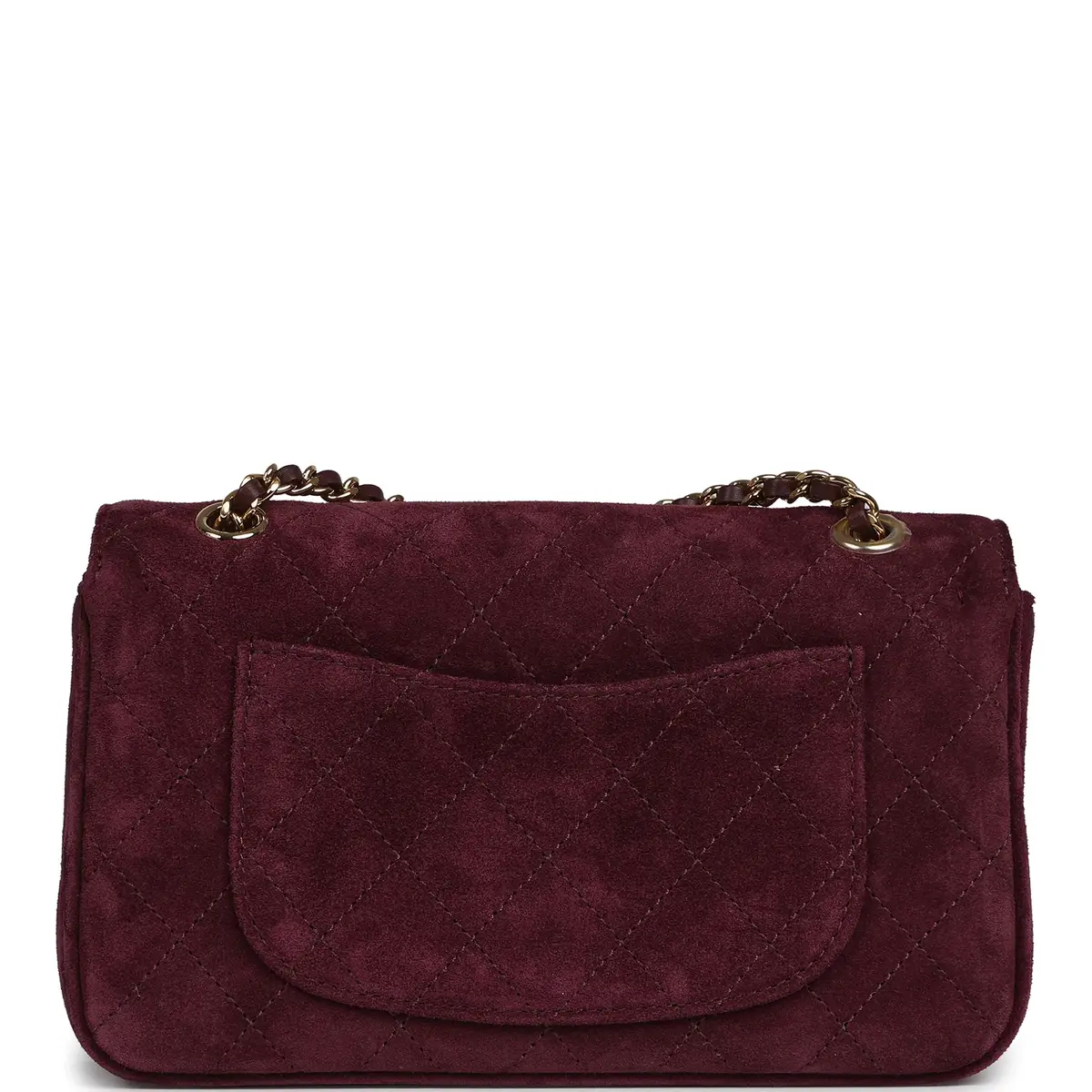 Chanel Chanel Mini "Souplissimo" Flap Bag Burgundy Suede Gold Hardware | Thumbnail 4 Chanel Chanel Mini "Souplissimo" Flap Bag Burgundy Suede Gold Hardware | Thumbnail 4