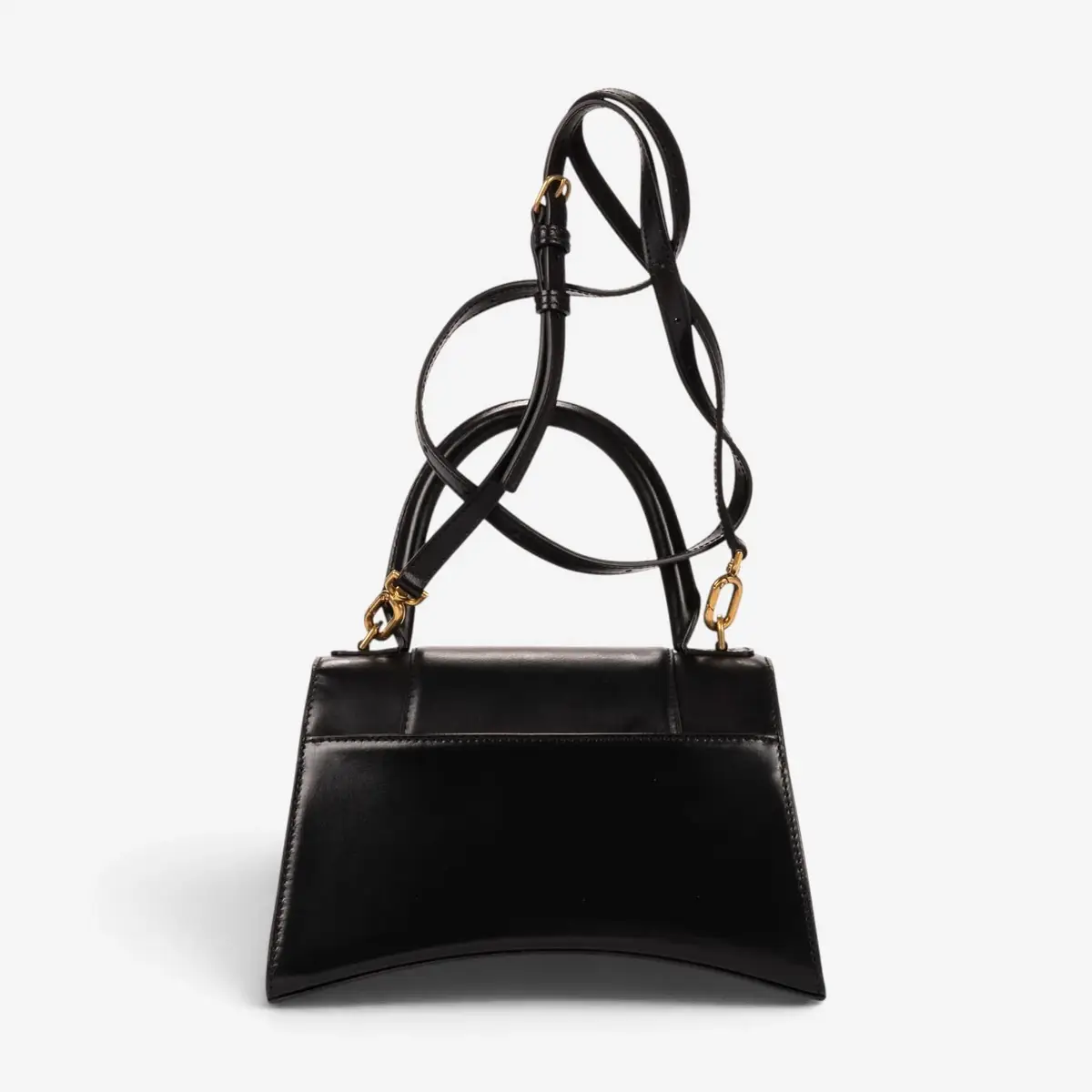 Balenciaga Balenciaga Small Hourglass Black Calfskin Leather Handbag by The Solist | Thumbnail 4