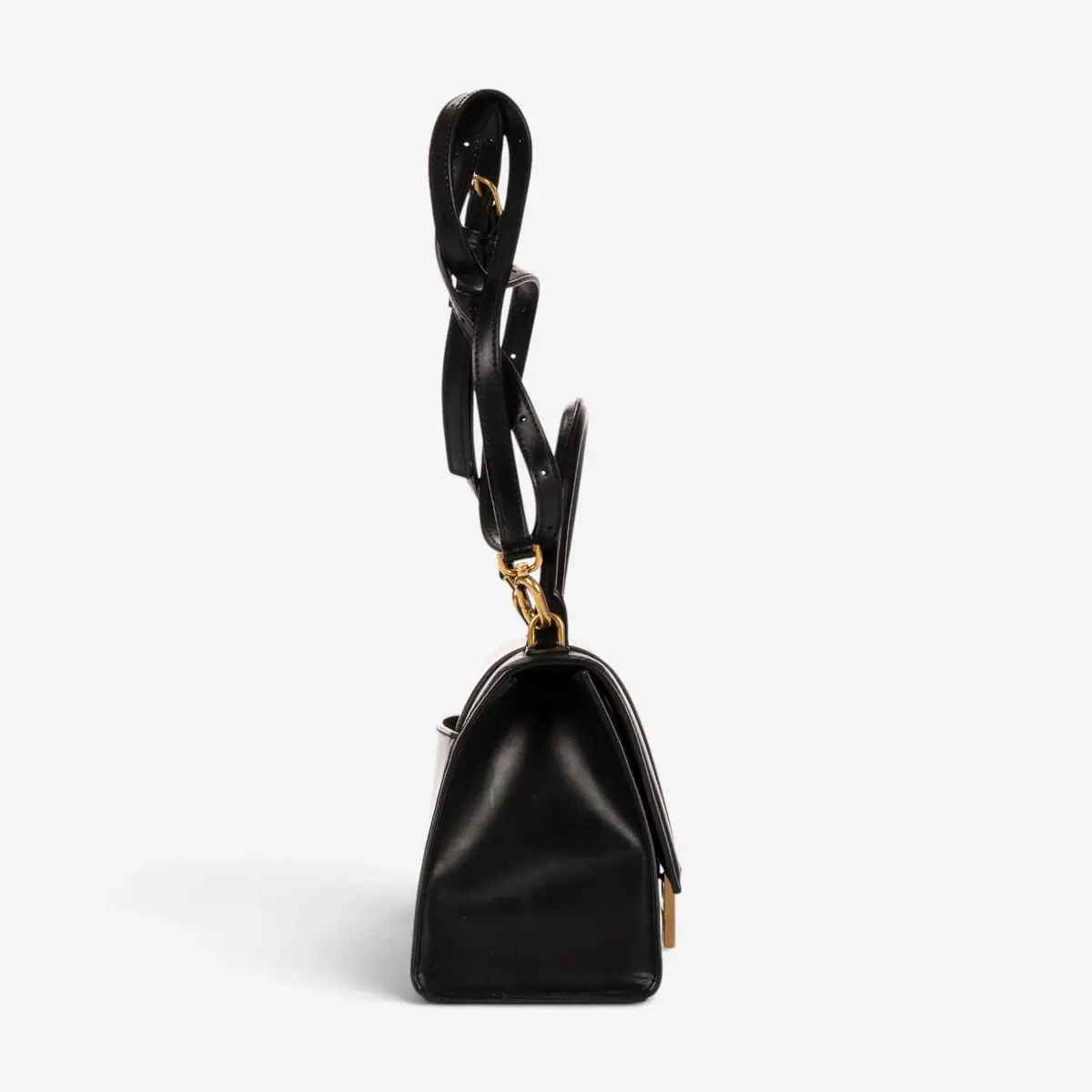 Balenciaga Balenciaga Small Hourglass Black Calfskin Leather Handbag by The Solist | Thumbnail 5