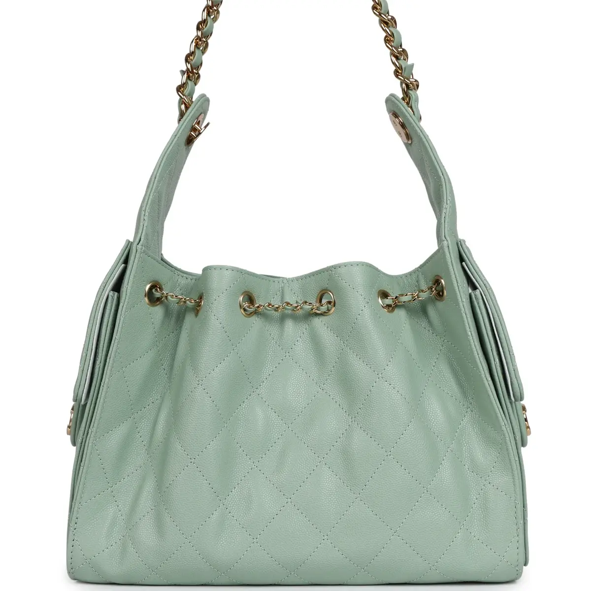 Chanel Chanel Small 25 Hobo Bag Light Green Caviar Gold Hardware | Thumbnail 4 Chanel Chanel Small 25 Hobo Bag Light Green Caviar Gold Hardware | Thumbnail 4