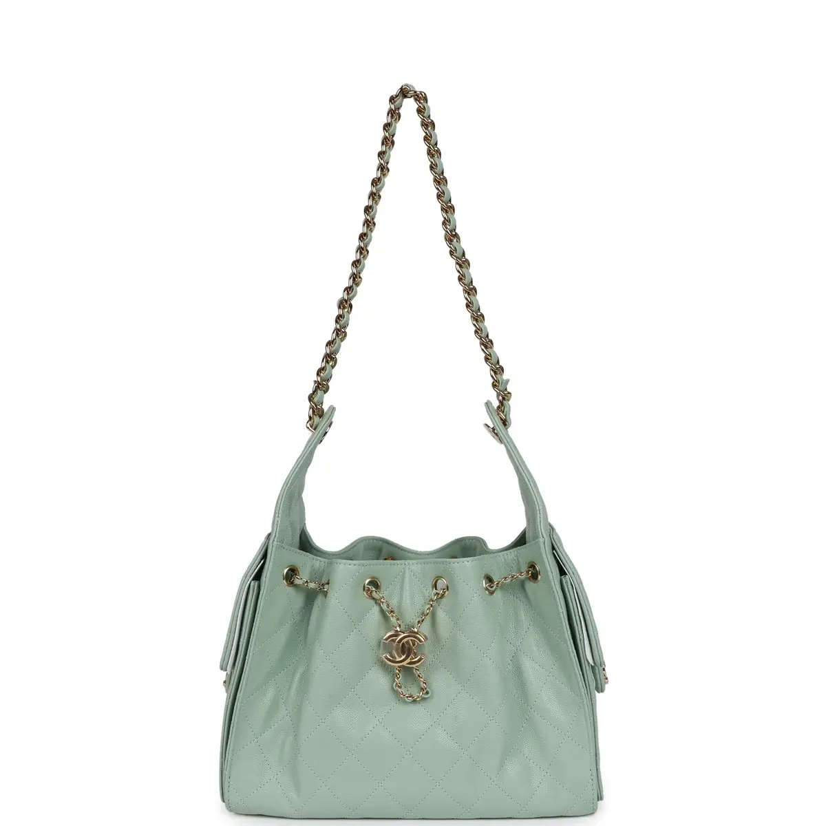 Chanel Chanel Small 25 Hobo Bag Light Green Caviar Gold Hardware | Thumbnail 7 Chanel Chanel Small 25 Hobo Bag Light Green Caviar Gold Hardware | Thumbnail 7