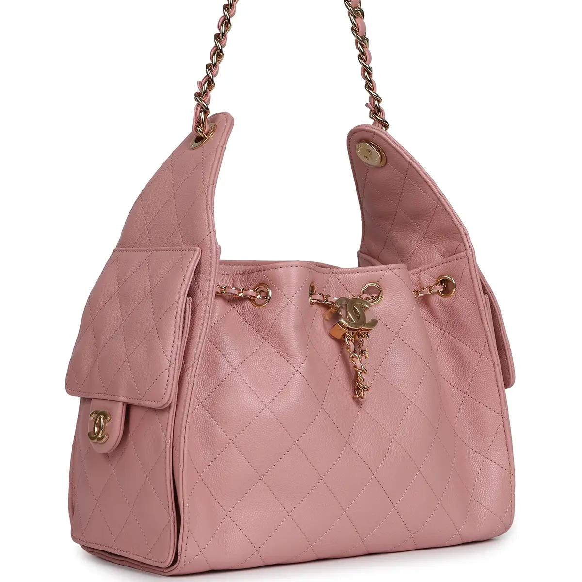 Chanel Chanel Small 25 Hobo Bag Pink Caviar Gold Hardware | Thumbnail 2