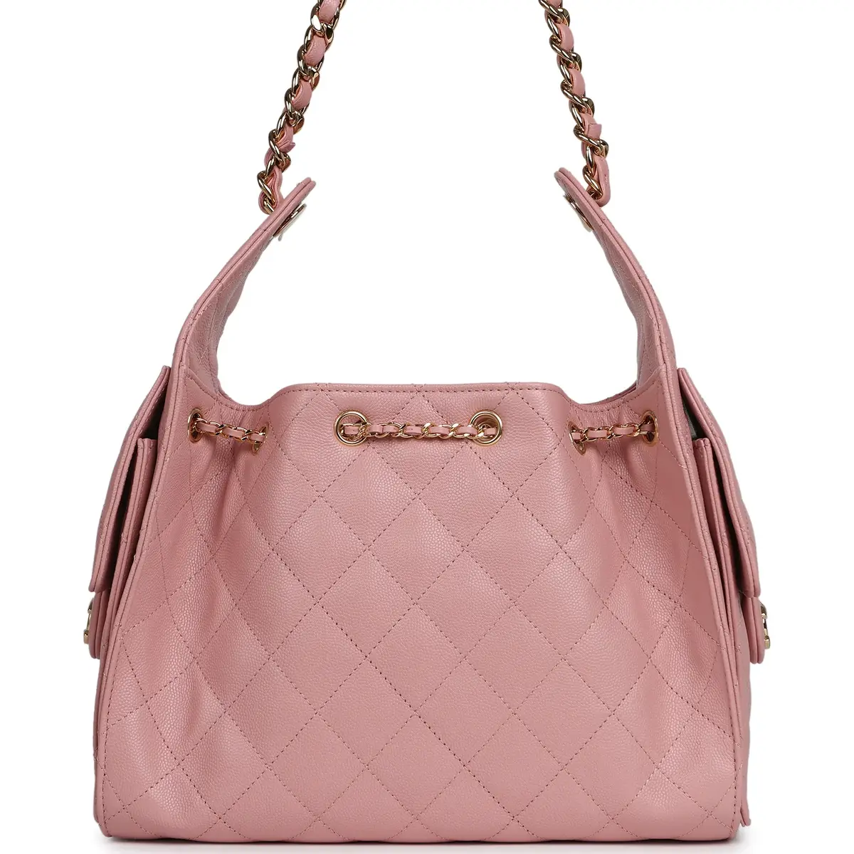 Chanel Chanel Small 25 Hobo Bag Pink Caviar Gold Hardware | Thumbnail 4