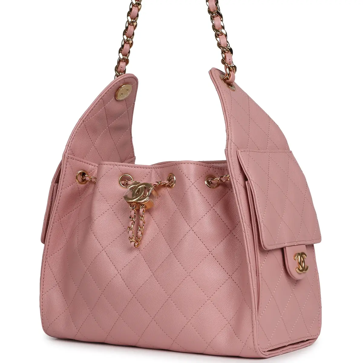 Chanel Chanel Small 25 Hobo Bag Pink Caviar Gold Hardware | Thumbnail 5