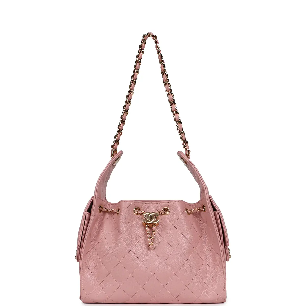 Chanel Chanel Small 25 Hobo Bag Pink Caviar Gold Hardware | Thumbnail 7
