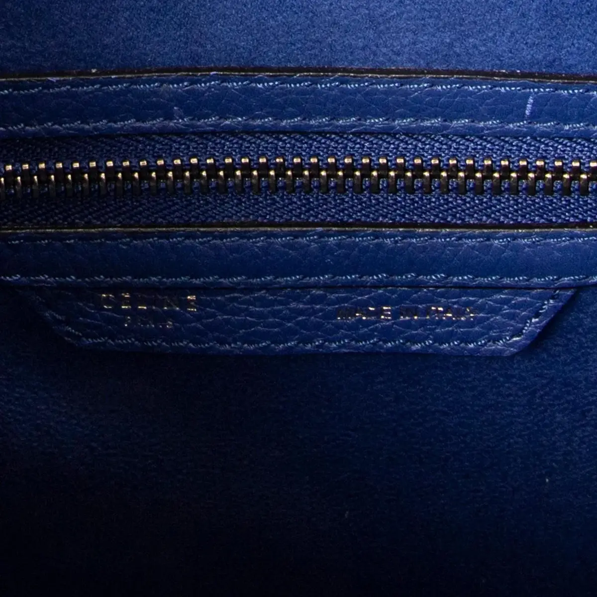 Celine Celine Royal Blue Grained Calfskin Leather Micro Luggage Tote Bag by The Solist | Thumbnail 9 Celine Celine Royal Blue Grained Calfskin Leather Micro Luggage Tote Bag by The Solist | Thumbnail 9