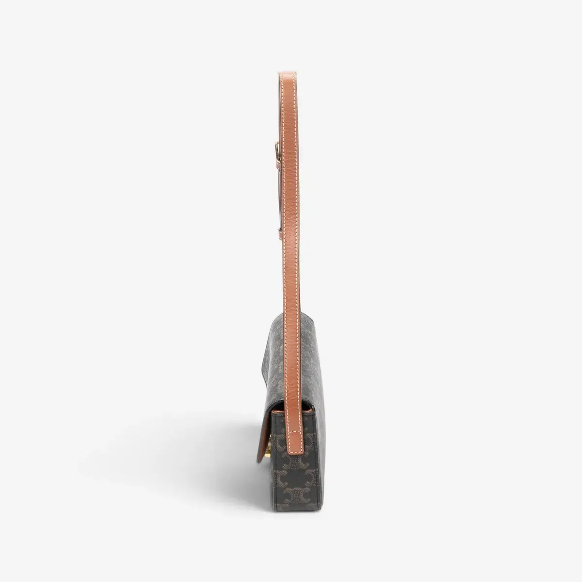 Celine Celine Triomphe Brown/Gray Coated Canvas Claude Shoulder Bag by The Solist | Thumbnail 3 Celine Celine Triomphe Brown/Gray Coated Canvas Claude Shoulder Bag by The Solist | Thumbnail 3