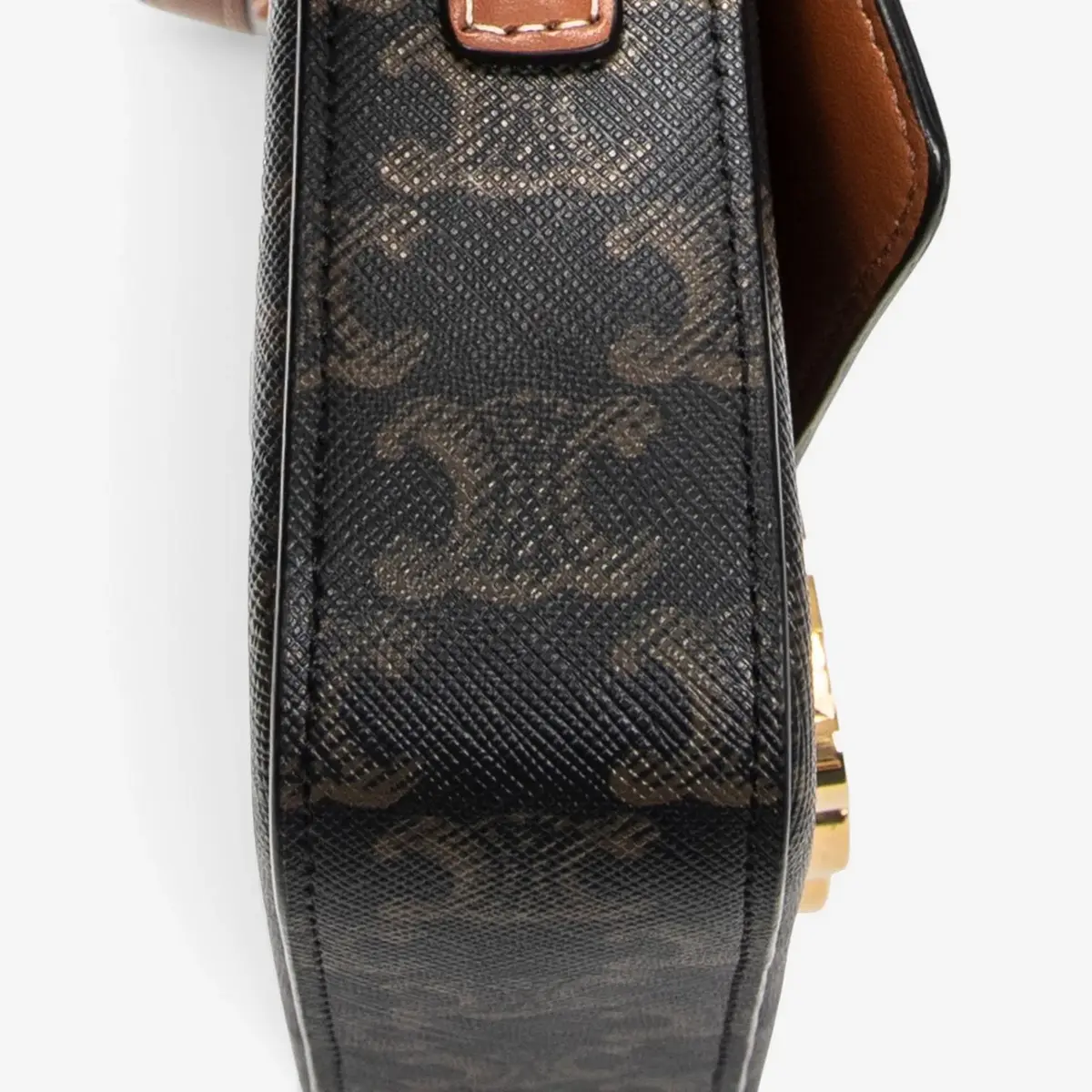 Celine Celine Triomphe Brown/Gray Coated Canvas Claude Shoulder Bag by The Solist | Thumbnail 7 Celine Celine Triomphe Brown/Gray Coated Canvas Claude Shoulder Bag by The Solist | Thumbnail 7