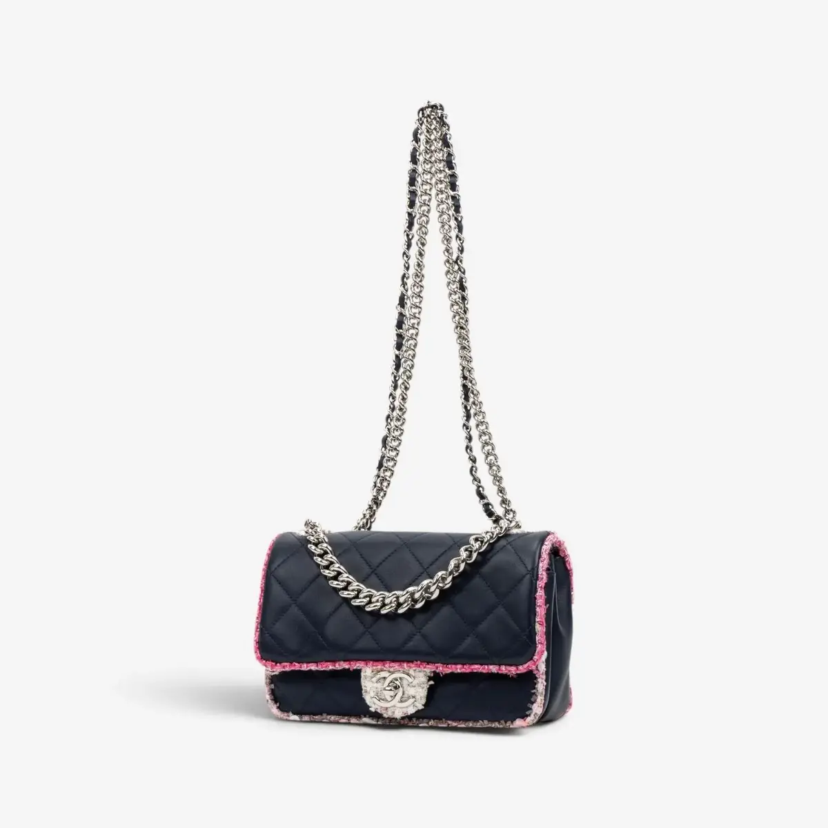 Chanel Chanel Black Tweed Canvas Lambskin Single Flap Shoulder Bag by The Solist | Thumbnail 3 Chanel Chanel Black Tweed Canvas Lambskin Single Flap Shoulder Bag by The Solist | Thumbnail 3