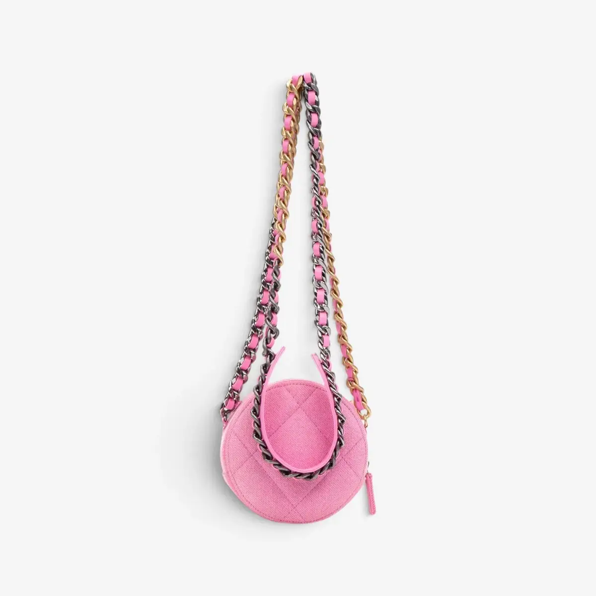 Chanel Chanel Pink Denim Canvas 19 Round Mini Clutch by The Solist | Thumbnail 5 Chanel Chanel Pink Denim Canvas 19 Round Mini Clutch by The Solist | Thumbnail 5