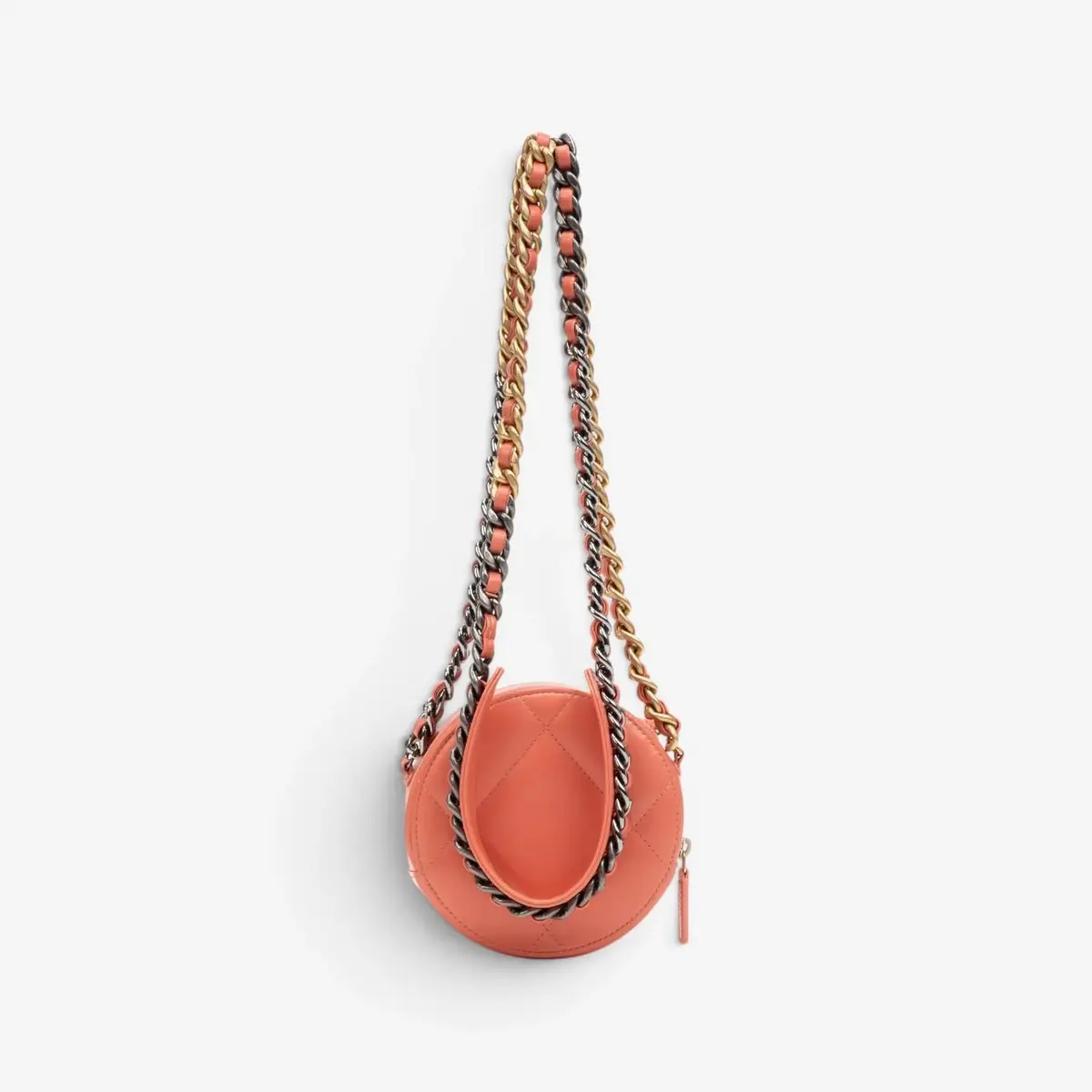 Chanel Chanel Pink Peach Lambskin Leather 19 Round Chain Mini Clutch by The Solist | Thumbnail 5 Chanel Chanel Pink Peach Lambskin Leather 19 Round Chain Mini Clutch by The Solist | Thumbnail 5