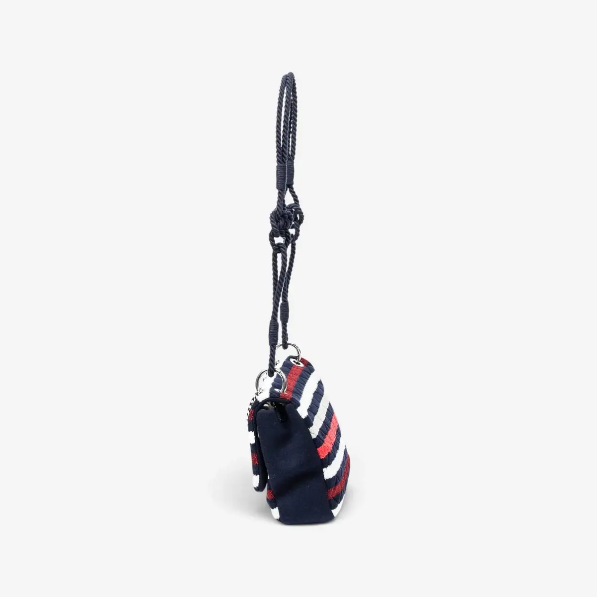 Chanel Chanel Quilted Striped Jersey Canvas Rope Single Flap Bag by The Solist | Thumbnail 3 Chanel Chanel Quilted Striped Jersey Canvas Rope Single Flap Bag by The Solist | Thumbnail 3
