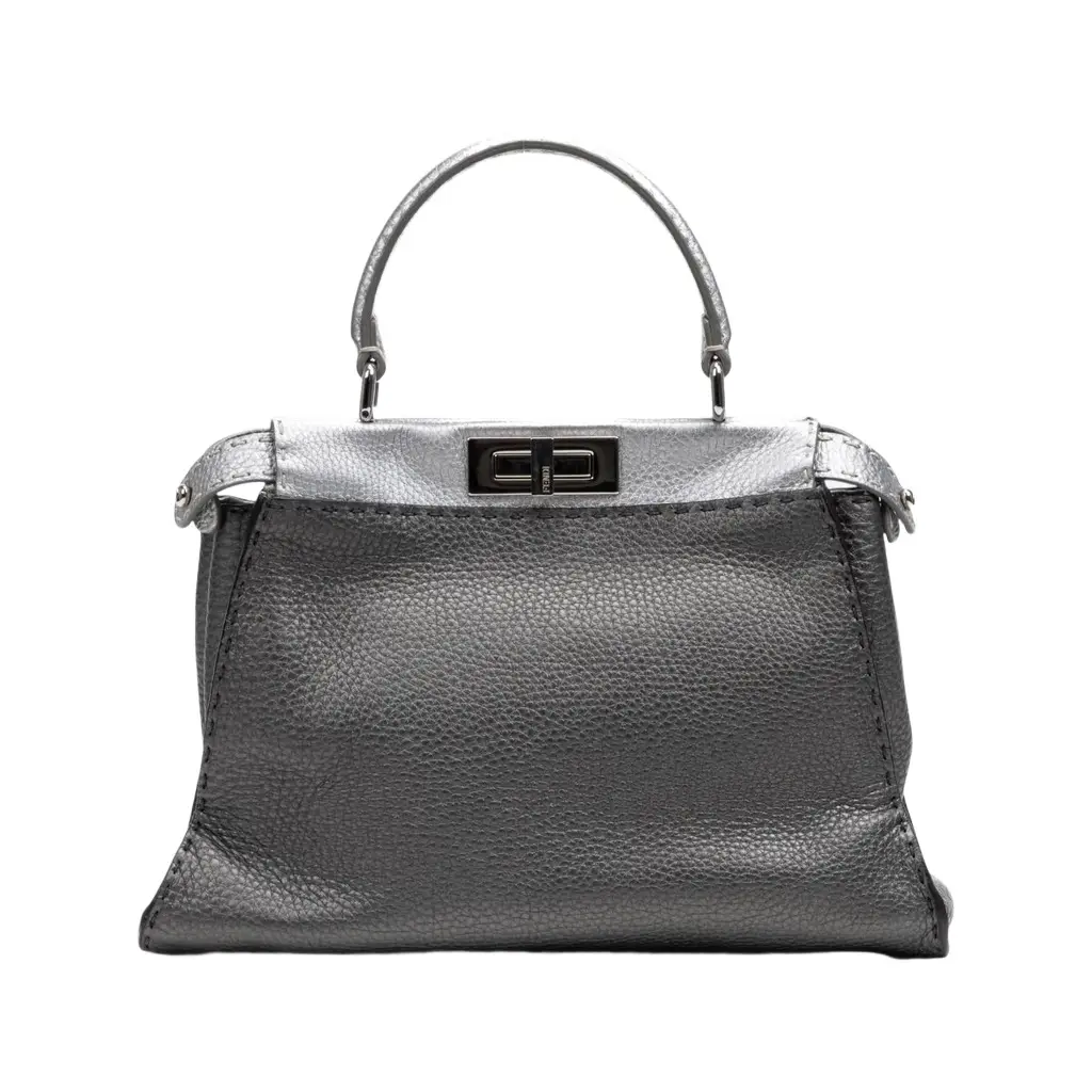 Fendi Fendi Peekaboo Pebbled Calfskin Leather Medium Selleria Bag by The Solist | Image 1 Fendi Fendi Peekaboo Pebbled Calfskin Leather Medium Selleria Bag by The Solist | Image 1