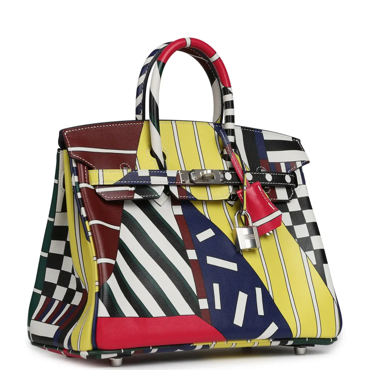 HERMÈS Hermes "One Two Three and Away We Go" Birkin 25 Multicolor Swift Palladium Hardware | Thumbnail 2 HERMÈS Hermes "One Two Three and Away We Go" Birkin 25 Multicolor Swift Palladium Hardware | Thumbnail 2