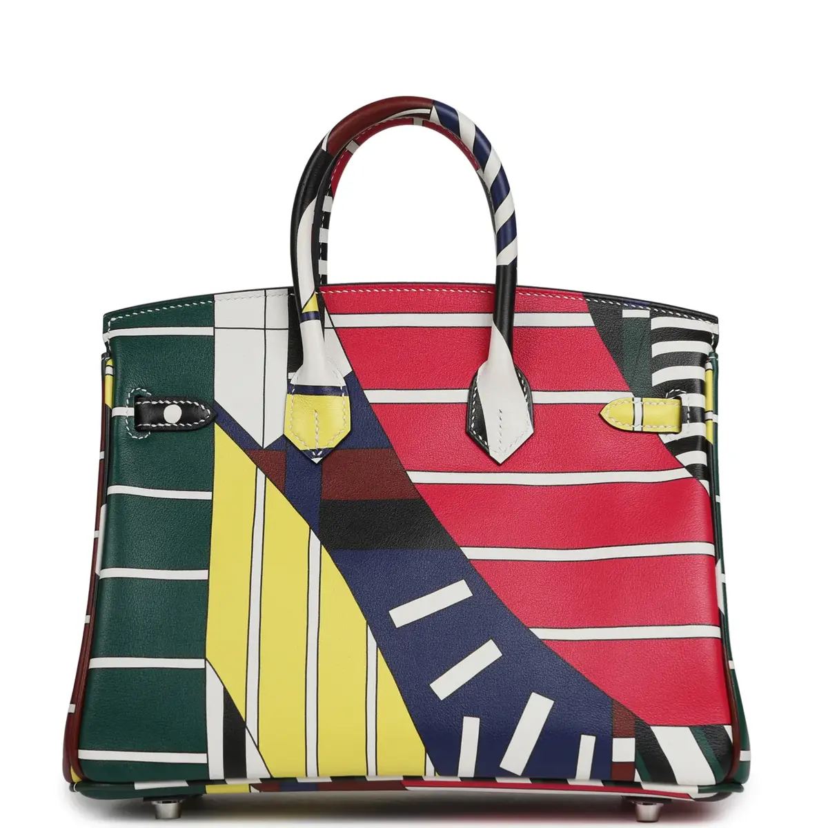 HERMÈS Hermes "One Two Three and Away We Go" Birkin 25 Multicolor Swift Palladium Hardware | Thumbnail 4 HERMÈS Hermes "One Two Three and Away We Go" Birkin 25 Multicolor Swift Palladium Hardware | Thumbnail 4