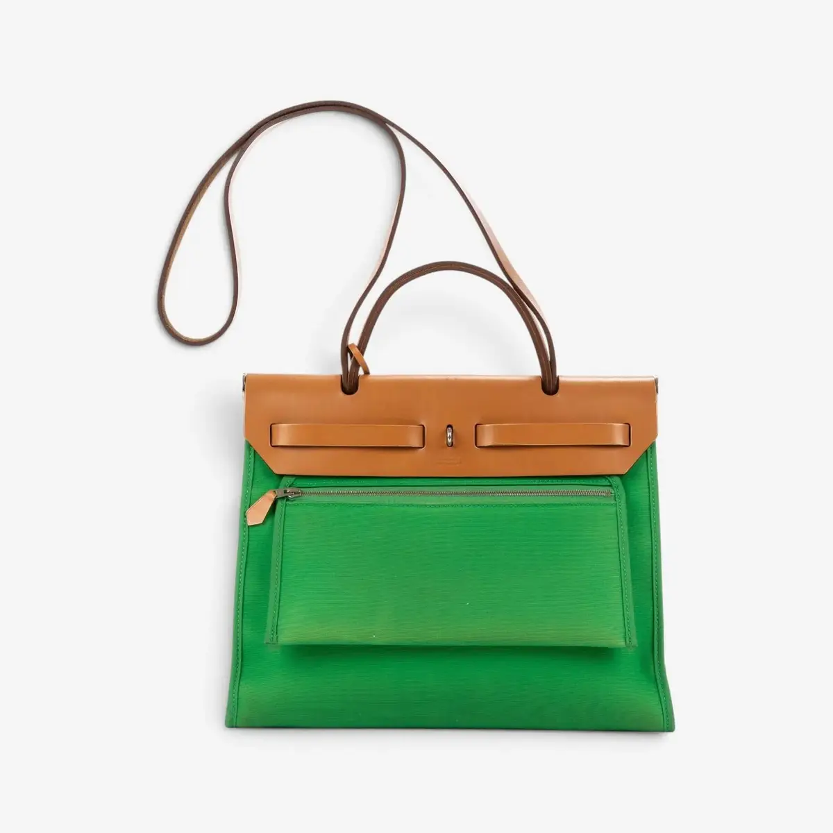 HERMÈS Hermès Herbag Zip Green/Tan Toile Officier Canvas Leather Bag by The Solist | Thumbnail 3 HERMÈS Hermès Herbag Zip Green/Tan Toile Officier Canvas Leather Bag by The Solist | Thumbnail 3