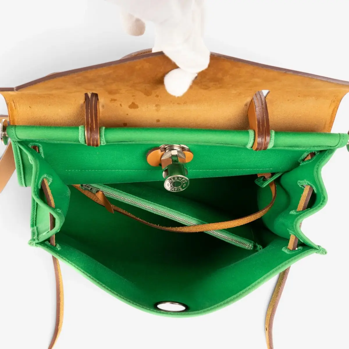 HERMÈS Hermès Herbag Zip Green/Tan Toile Officier Canvas Leather Bag by The Solist | Thumbnail 8 HERMÈS Hermès Herbag Zip Green/Tan Toile Officier Canvas Leather Bag by The Solist | Thumbnail 8