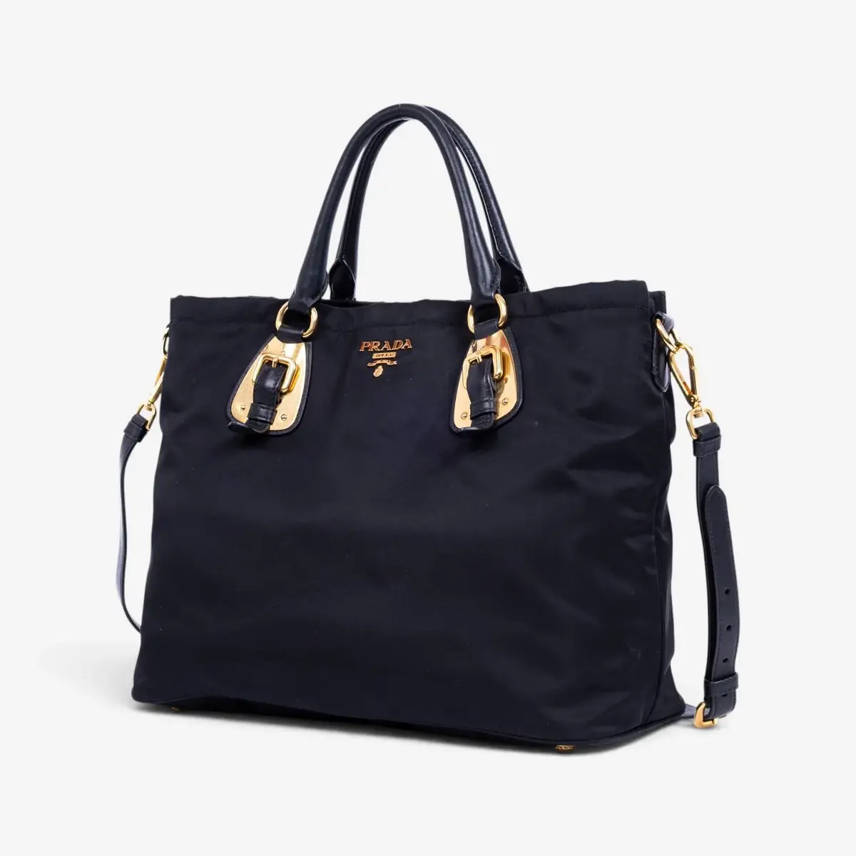 Prada Prada Black Nylon Canvas Leather Crossbody Tote Bag by The Solist | Thumbnail 2 Prada Prada Black Nylon Canvas Leather Crossbody Tote Bag by The Solist | Thumbnail 2