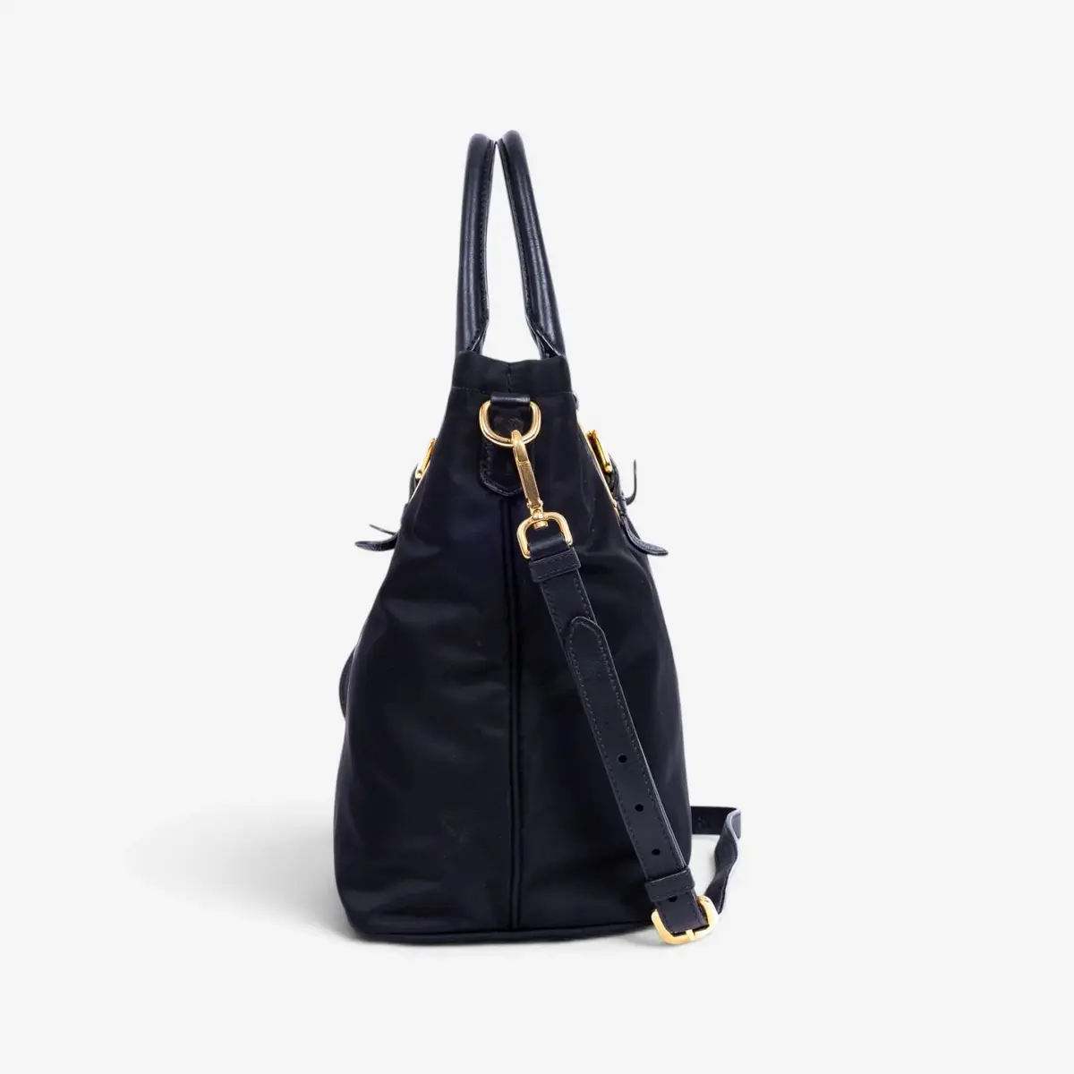 Prada Prada Black Nylon Canvas Leather Crossbody Tote Bag by The Solist | Thumbnail 3 Prada Prada Black Nylon Canvas Leather Crossbody Tote Bag by The Solist | Thumbnail 3